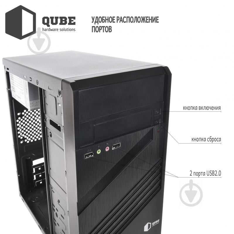 Корпус QUBE 400W Black (QB05M_MN4U3) - фото 14