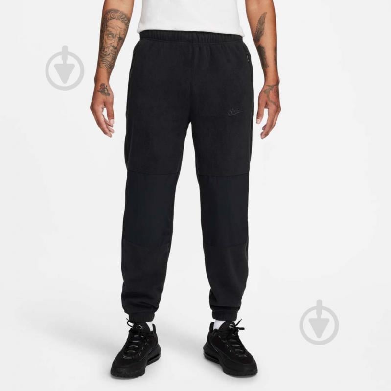 Брюки Nike M NK CLUB+ POLAR FLC CF PANT FB8384-010 р. 2XL черный - фото 1