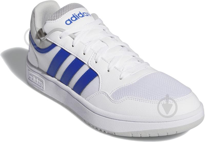 Кросівки чоловічі демісезонні Adidas HOOPS 3.0 SUMMER IG1487 р.41 1/3 біло-сині - фото 3