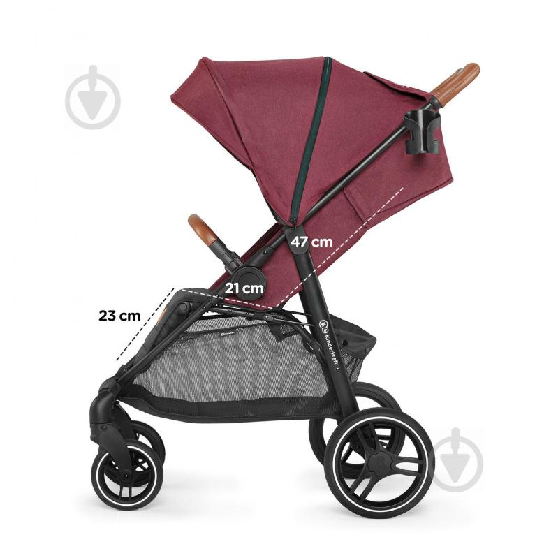 Коляска прогулочная Kinderkraft Grande LX Burgundy KKWGRANBRG00LX - фото 14