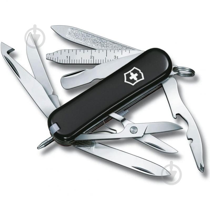 Ніж швейцарський Victorinox MINICHAMP 0.6385.3, чорний 99229 - фото 1