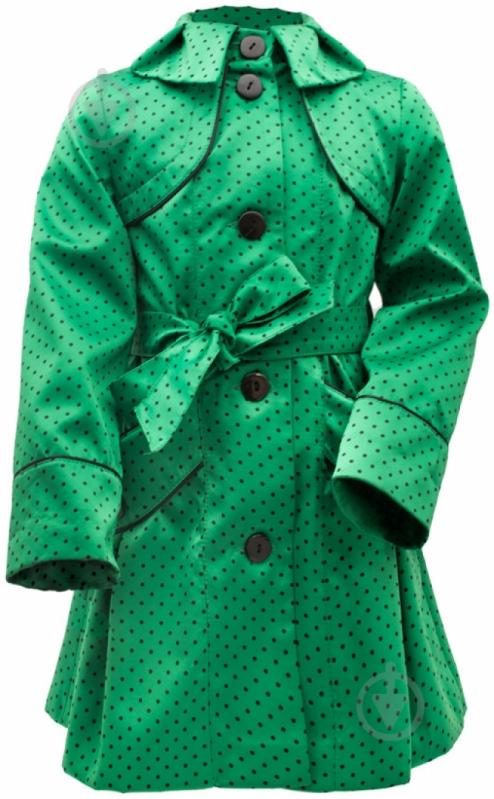 Плащ для девочки Alisa Line Хризантема Горох р.134 зеленый 1,30002500000005E+15 - фото 1