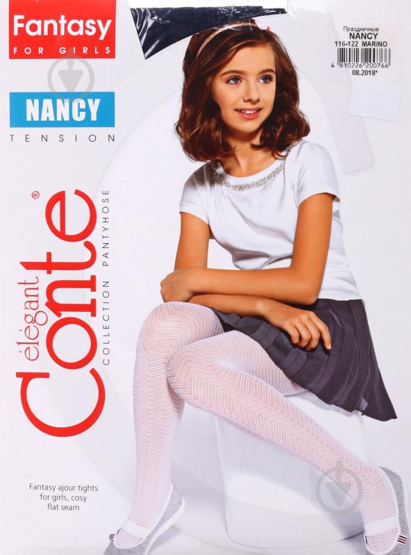 Колготки для дівчаток Conte-Kids Ce Nancy Marinoр.116 темно-синій - фото 2 Колготки для дівчаток Conte-Kids Ce Nancy Marinoр.116 темно-синій - фото 2