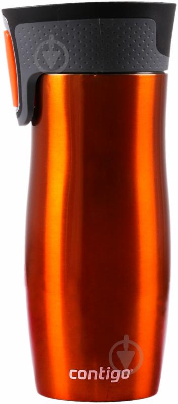 Термочашка Contigo West Loop 0,47л оранжевая - фото 1 Термочашка Contigo West Loop 0,47л оранжевая - фото 1