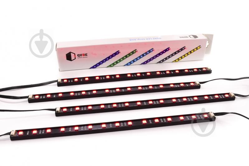 Стрічка світлодіодна QUBE RGB AURA KIT 4xRGB Stripe 300mm (RGB_AURA_KITv02) - фото 4