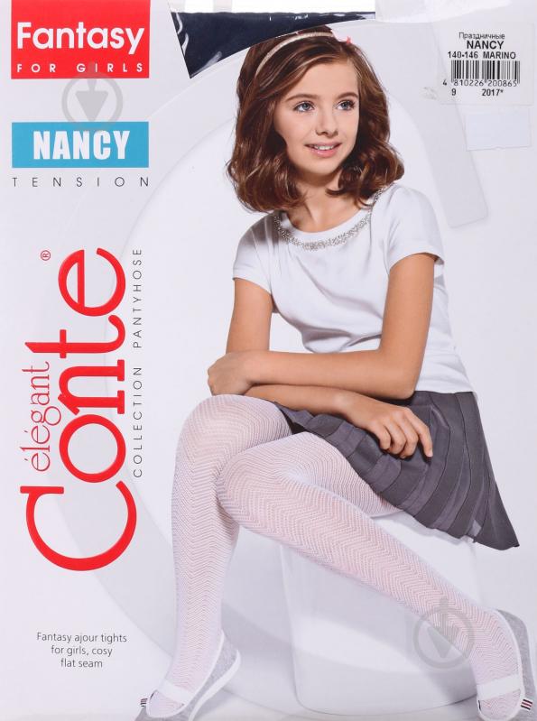 Колготки для девочек Conte-Kids Ce Nancy Marinoр.140 темно-синий - фото 2