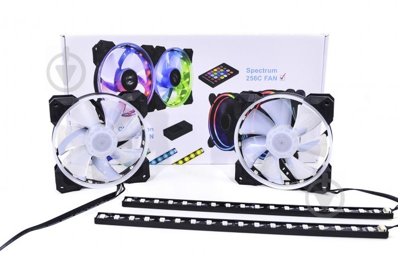 Корпусний кулер+cвітлодіодна стрічка QUBE RAINBOW CHAMELION KIT + Fans 120mm 18LED (RGB_CHAMELION_KITv01) - фото 5