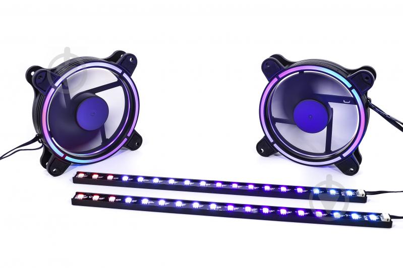 Корпусний кулер+cвітлодіодна стрічка QUBE RAINBOW SPECTRUM KIT + Fans 120mm 18LED (RGB_SPECTRUM_KITv02) - фото 4