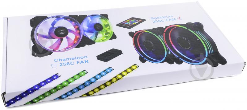 Корпусний кулер+cвітлодіодна стрічка QUBE RAINBOW SPECTRUM KIT + Fans 120mm 18LED (RGB_SPECTRUM_KITv02) - фото 9