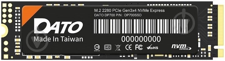 SSD-накопичувач Dato DP700 1000GB M.2 PCI Express 3.0 x4 3D V-NAND (DP700SSD-1TB) - фото 1