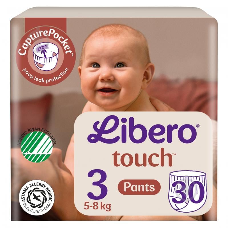 Підгузки-трусики Libero Touch 3 5-8 кг 30 шт. - фото 1