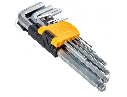 Набір ключів шестигранних INGCO ключів шестигранних із кулькою 9 шт. 1,5–10 мм HHK12091 - фото 4 Набір ключів шестигранних INGCO ключів шестигранних із кулькою 9 шт. 1,5–10 мм HHK12091 - фото 4