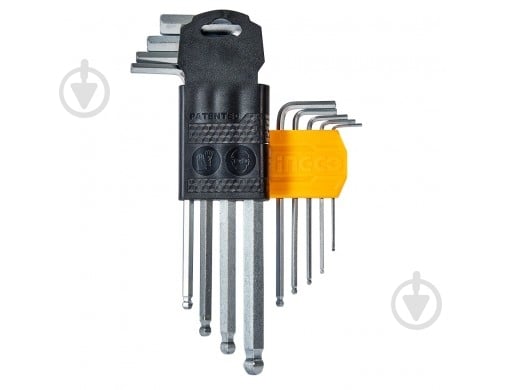 Набір ключів шестигранних INGCO ключів шестигранних із кулькою 9 шт. 1,5–10 мм HHK12091 - фото 5 Набір ключів шестигранних INGCO ключів шестигранних із кулькою 9 шт. 1,5–10 мм HHK12091 - фото 5