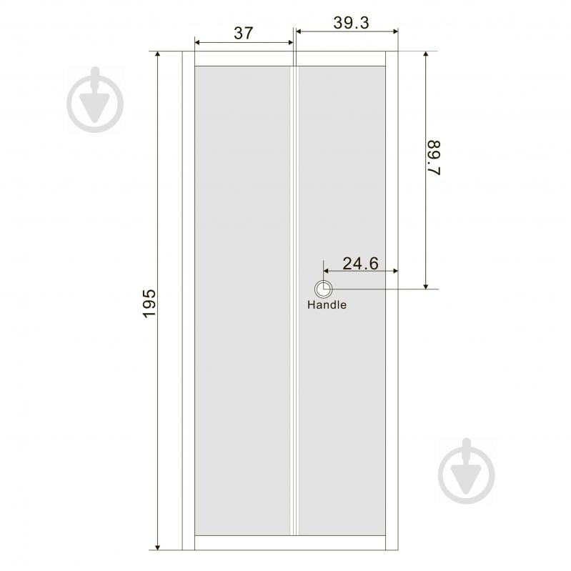 Душові двері Imprese Bifold 80х195 cм (8019580) - фото 2