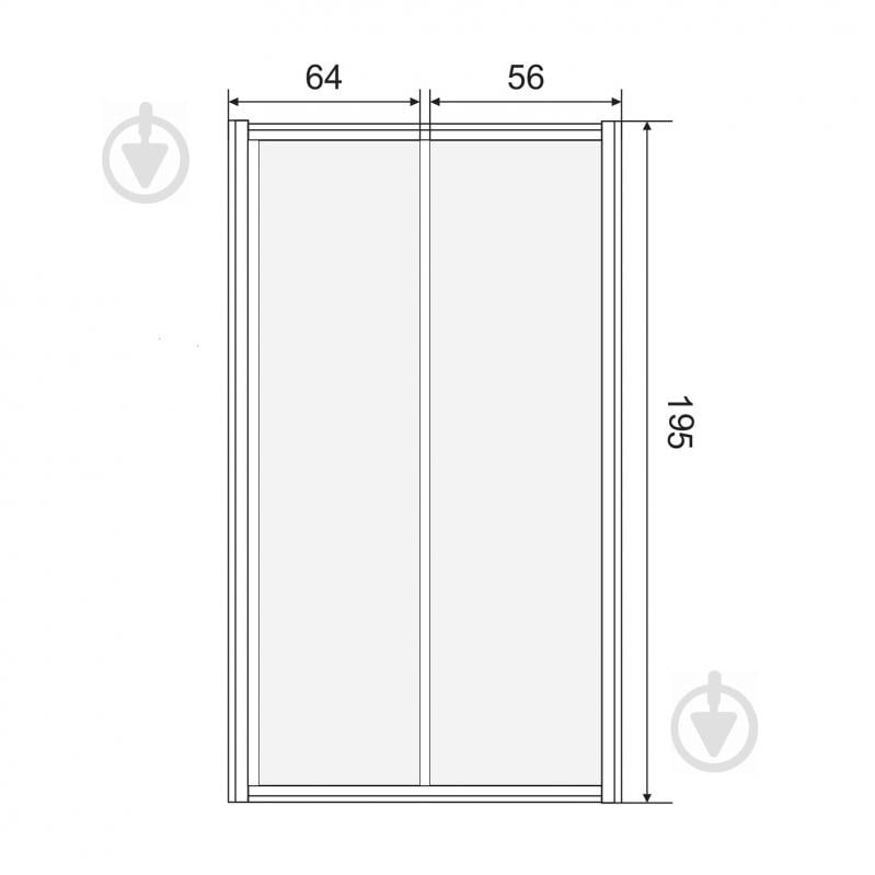 Душові двері Imprese Bifold 120х195 cм (129512) - фото 2