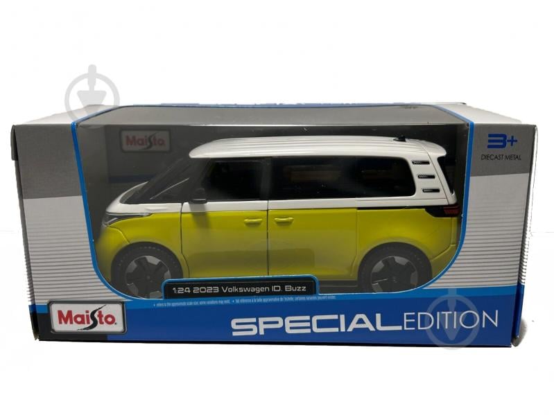 Автомодель Maisto 1:24 2023 Volkswagen ID Buzz 32914 white/yellow - фото 10