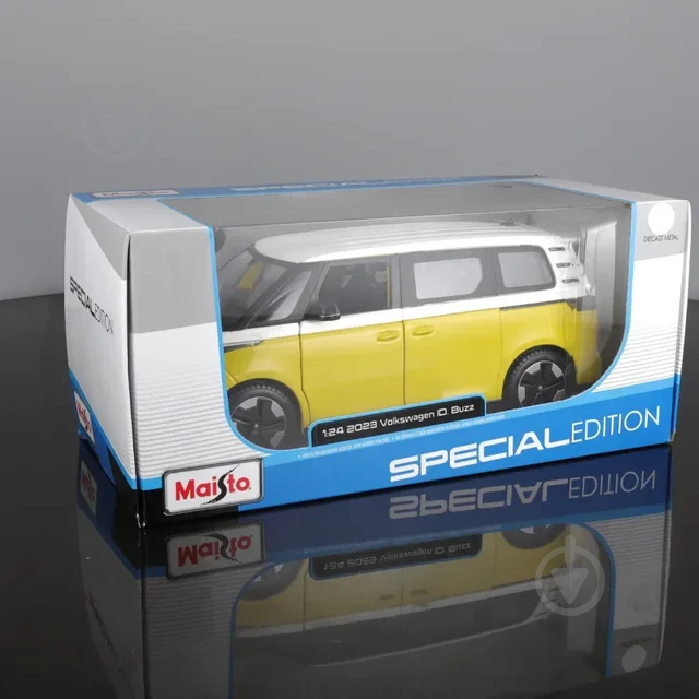 Автомодель Maisto 1:24 2023 Volkswagen ID Buzz 32914 white/yellow - фото 11