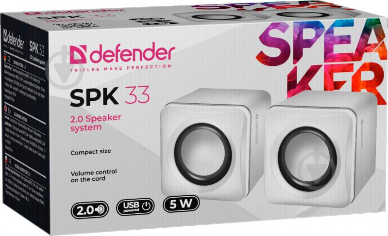 Акустична система Defender SPK 33 (65631) 2.0 white - фото 2