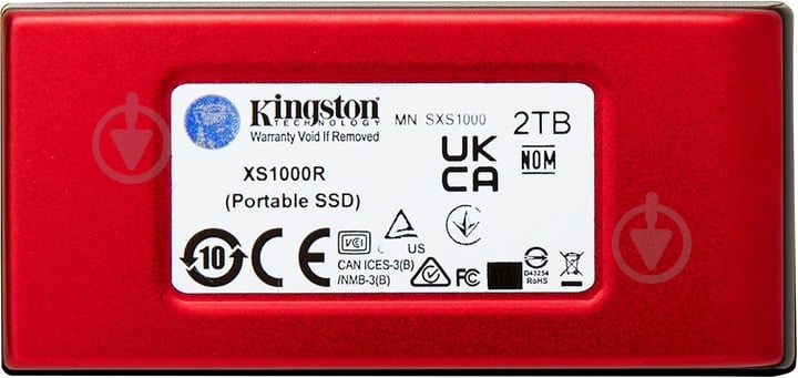 SSD-накопичувач Kingston XS1000 2000GB Portable USB Type-C 3D TLC (SXS1000R/2000G) - фото 3