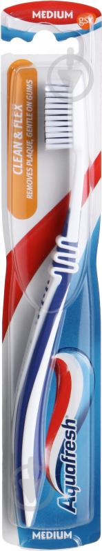 Зубна щітка Aquafresh Clean&Flex середньої жорсткості 1 шт. - фото 1