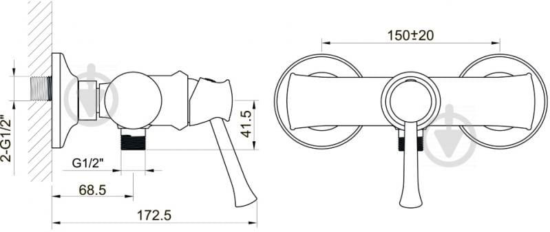 Смеситель для душа Imprese Podzima Ledove ZMK01170108 - фото 2