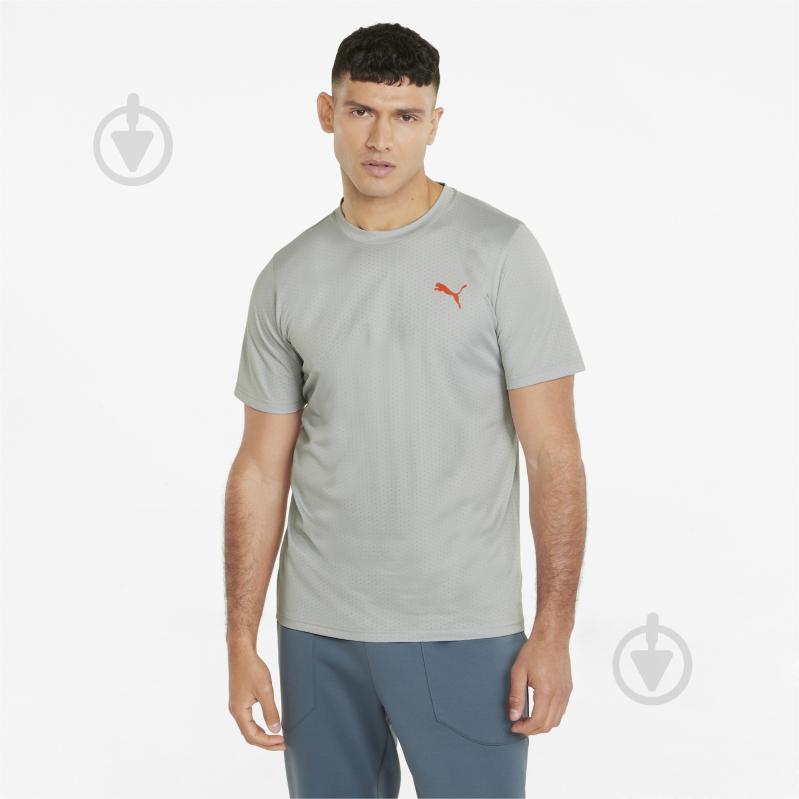 Футболка Puma TRAIN FAV BLASTER TEE HARBOR MIST 52014119 р.XL серый - фото 1