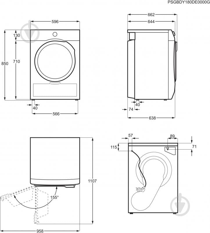 Пральна машина Electrolux EW6F2281U + сушильна машина EW6D283YU + з'єднувальна планка E1WYHSK3 - фото 16