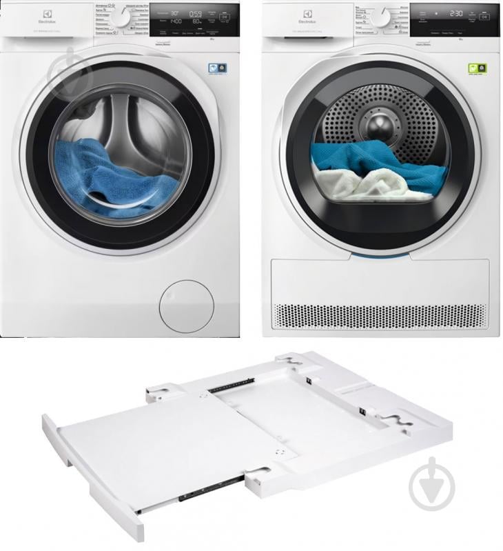 Стиральная машина Electrolux EW7F3414U + сушильная машина EW7D394UU + соединительная планка E1WYHSK4 - фото 1