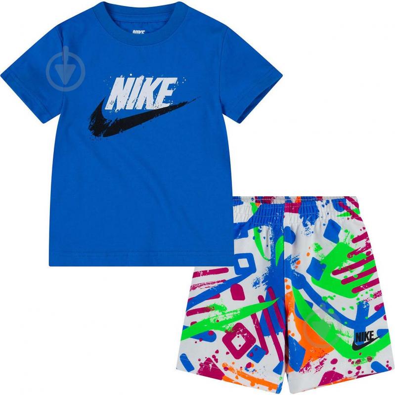 Комплект дитячого одягу Nike B NSW THRILL TEE SHORT SET 86J176-001 р.5 червоний - фото 1