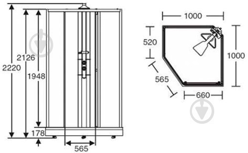 Душова кабіна IDO Showerama 10-5 Comfort 90x90 см 558.113.00.1 - фото 2