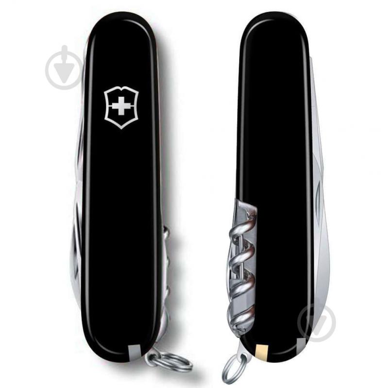 Ніж швейцарський Victorinox HUNTSMAN Black 1.3715.3 99248 - фото 3