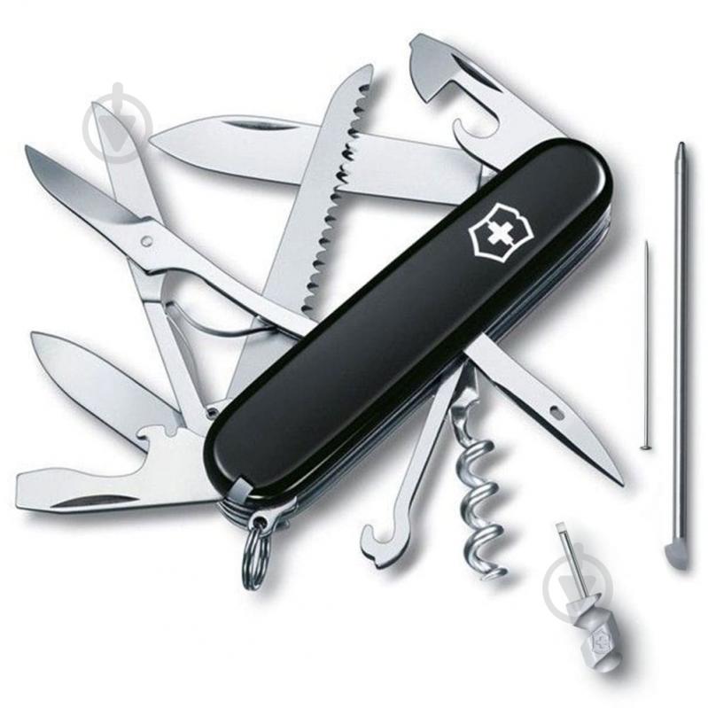 Ніж швейцарський Victorinox HUNTSMAN Black 1.3715.3 99248 - фото 1