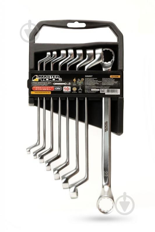Набор ключей накидных MasterTool 8 шт. 72-3208 - фото 1