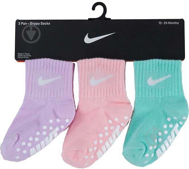 Шкарпетки Nike ANKLE NN0754-P6I р.one size фіолетовий/рожевий/блакитний 3 шт. - фото 2