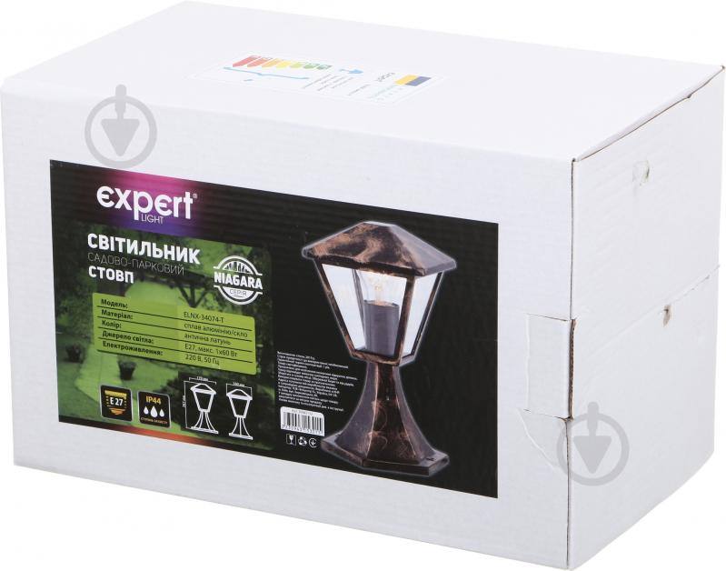 ВІТРИНА! Стовпчик Niagara ELNX-34074-T E27 60 Вт IP44 антична латунь - фото 4
