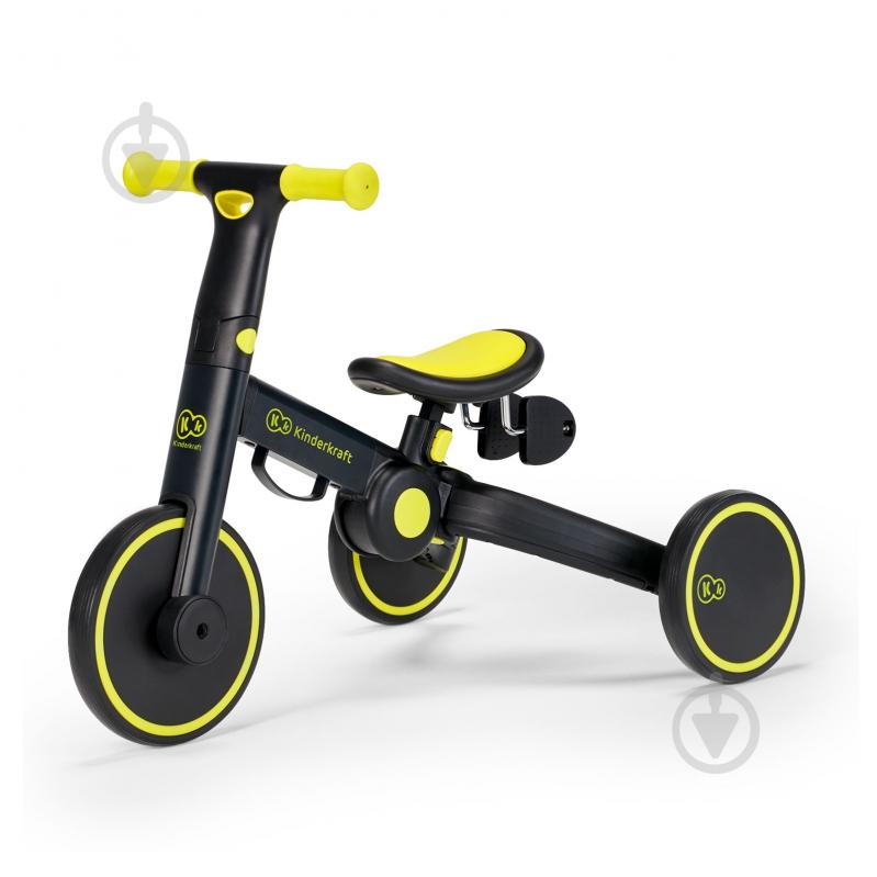 Велосипед детский Kinderkraft 4TRIKE Black Volt черный с желтым KR4TRI00BLK0000 - фото 12