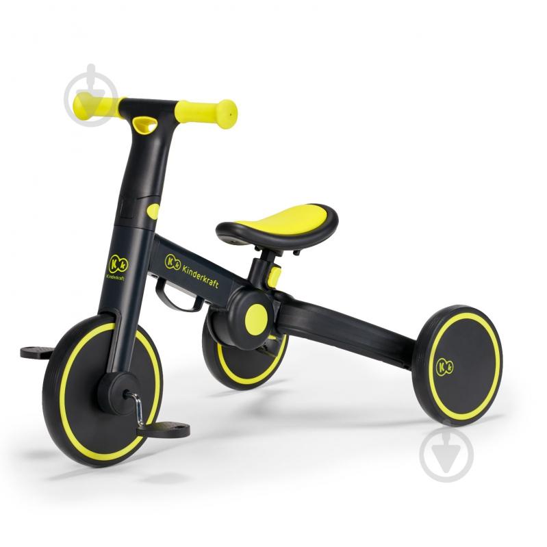 Велосипед детский Kinderkraft 4TRIKE Black Volt черный с желтым KR4TRI00BLK0000 - фото 11