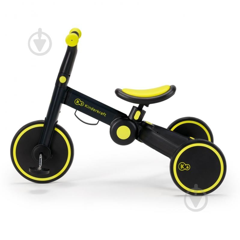 Велосипед детский Kinderkraft 4TRIKE Black Volt черный с желтым KR4TRI00BLK0000 - фото 9