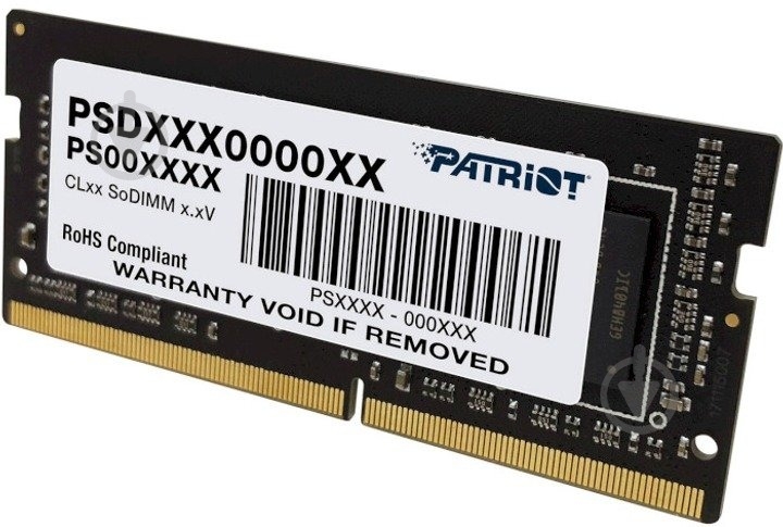 Оперативна пам'ять Patriot SODIMM DDR4 8 GB (1x8GB) 3200 MHz (PSD48G32002S) - фото 2