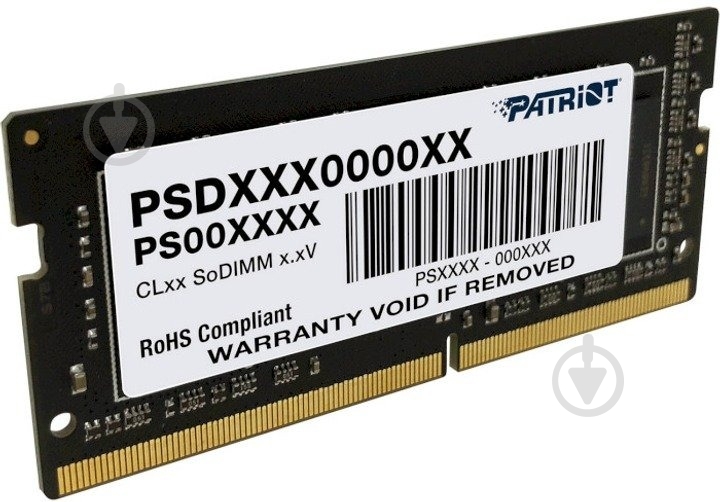 Оперативна пам'ять Patriot SODIMM DDR4 8 GB (1x8GB) 3200 MHz (PSD48G32002S) - фото 3