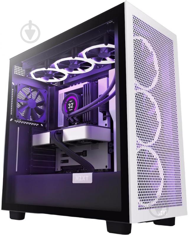 Корпус NZXT H7 Flow (CM-H71FG-01) без БЖ White/Black - фото 1