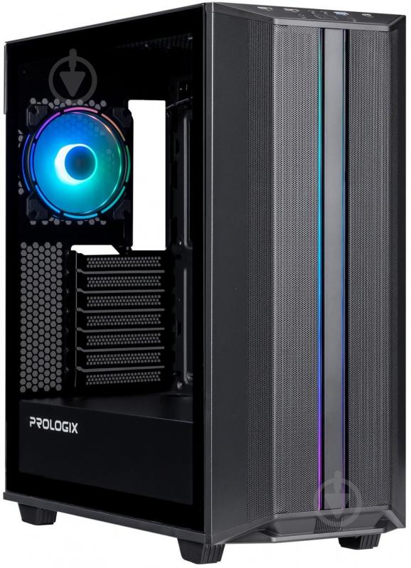 Корпус PrologiX E122 Tempered Glass&Mesh без БЖ Black - фото 3