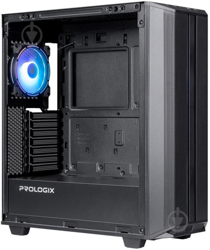 Корпус PrologiX E122 Tempered Glass&Mesh без БЖ Black - фото 10