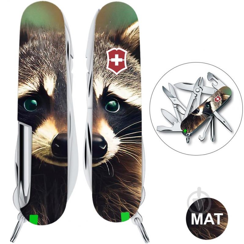 Ніж швейцарський Victorinox DELUXE TINKER ANIMAL Енот 1.4723.3.F1120pw 99255 - фото 2