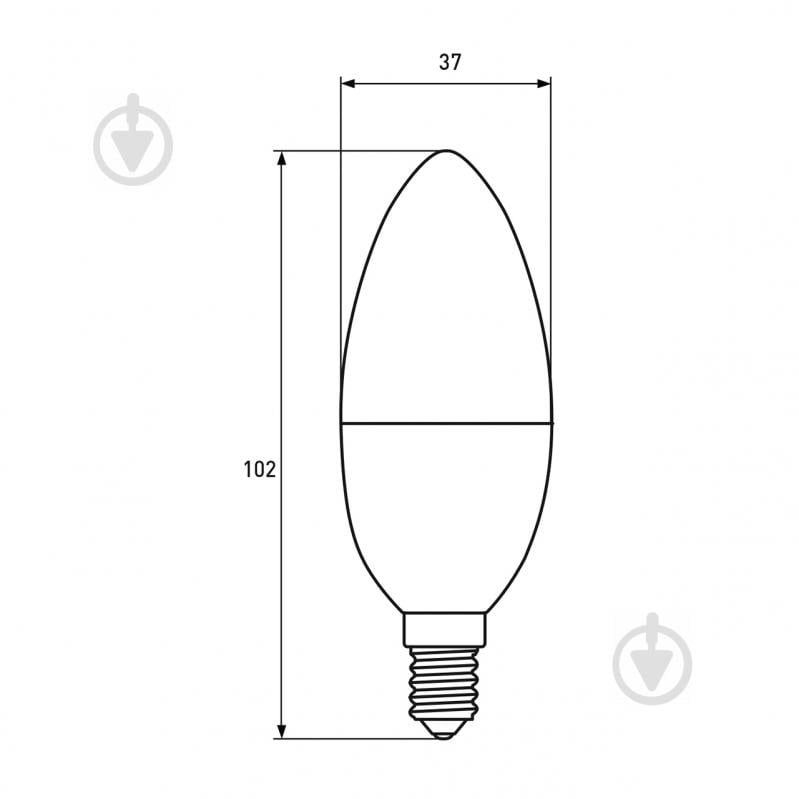 Лампа світлодіодна Eurolamp 3 шт./уп. 8 Вт C37 матова E14 220 В 3000 К - фото 3