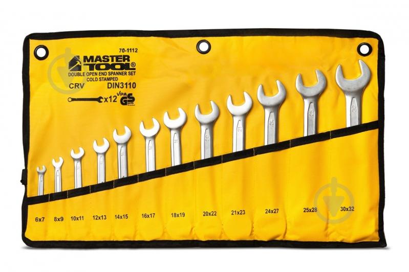 Набор ключей рожковых MasterTool 12 шт. 70-1112 - фото 1