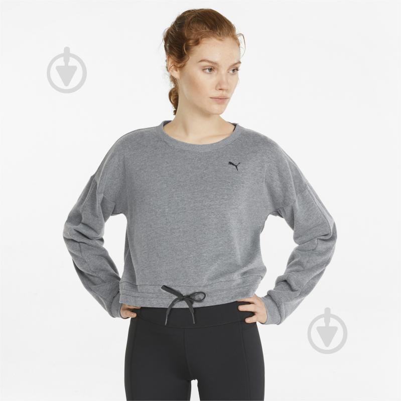 Свитшот Puma TRAIN FRENCH TERRY CREW SWEATSHIRT 52162203 р.M серый - фото 1