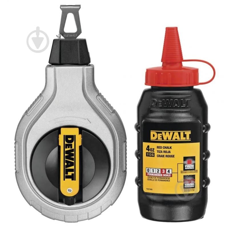 Шнур разметочный DeWalt DWHT47408-0 30 м в комплекте с меловым порошком - фото 1 Шнур разметочный DeWalt DWHT47408-0 30 м в комплекте с меловым порошком - фото 1