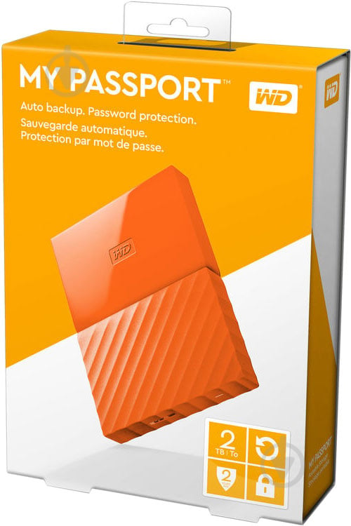 Внешний жесткий диск Western Digital My Passport 2 ТБ 2,5" USB 3.0 (WDBYFT0020BOR-WESN) orange - фото 9