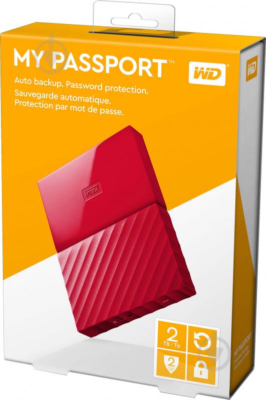 Зовнішній жорсткий диск Western Digital My Passport 2 ТБ 2,5" USB 3.0 (WDBYFT0020BRD-WESN) red - фото 9